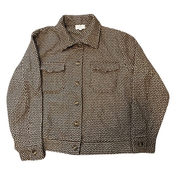 Shannon Ford New York tweed/wool feel. Button down brown/ off white Shacket XL - Picture 1 of 10